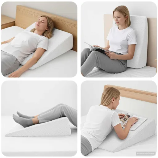 Almohada en Forma de Cuña Liso 69 x 64 x 19 cm