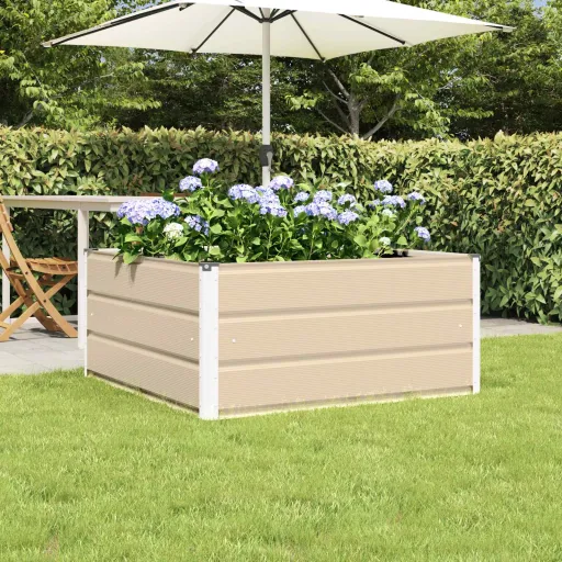 Jardinera Marfil 100 x 100 x 45 cm Acero