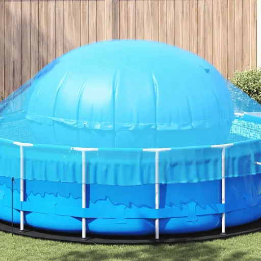 Almohada de Piscina de Invierno Azul Ø 220 x 140 cm PVC