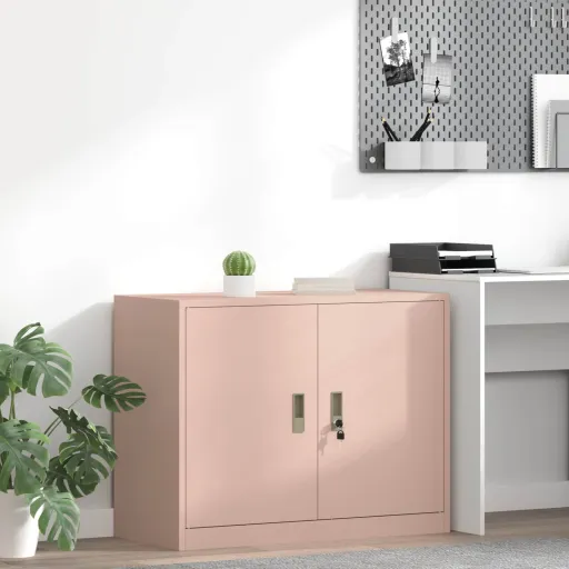 Armario de Almacenamiento Rosa 90 x 40 x 70 cm Acero