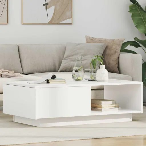 Mesa de Café Con Cajón 95 x 55 x 31 cm Madera de Ingeniería