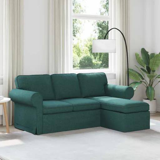 Sofá Verde Oscuro 215 x 138 x 80 cm Tela