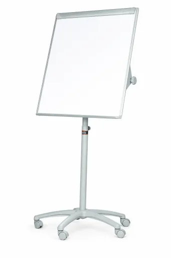 Bi Office - Pizarra Blanca Trípode 70x100 cm Flip Chart Con Ruedas Classic Gris