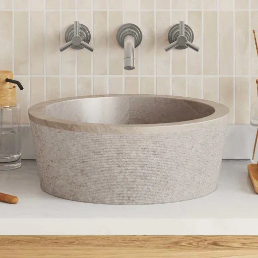 Lavabo Gris Mármol Ø40x15 cm