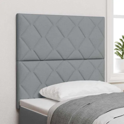 Cabecero Gris Claro 90 cm Tela