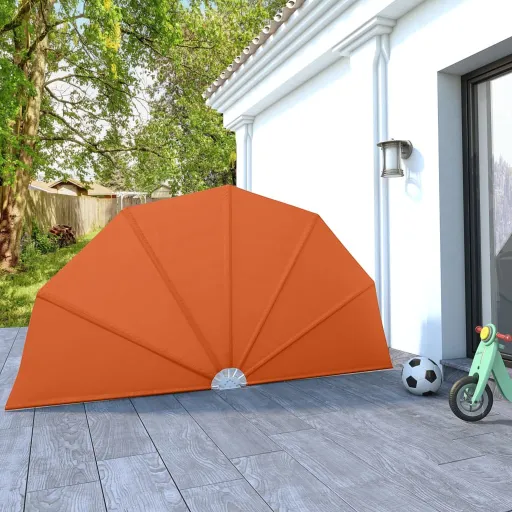 Toldo Lateral Plegable Terraza Color Terracota 160 cm