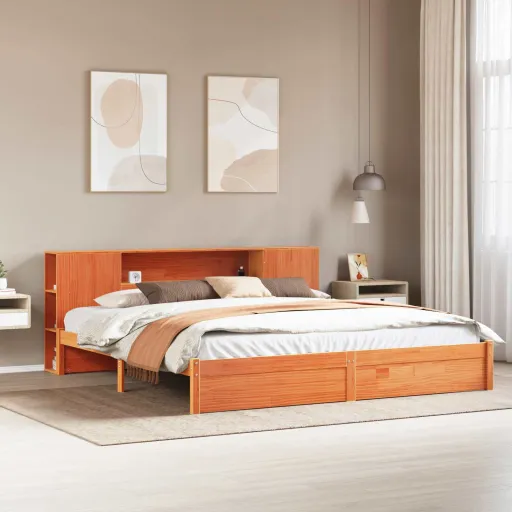 Estructura de Cama Con Cabecero de Almacenamiento   (2 pcs)