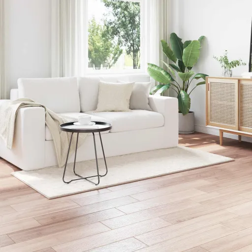 Alfombras de Área Rectangular HUARTE Crema 150 x 80 cm