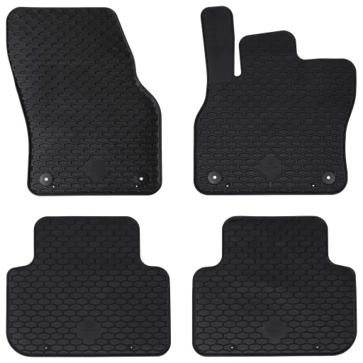 Alfombrilla de Coche   Negro Compatible Con Audi Q3 Goma (4 pcs)