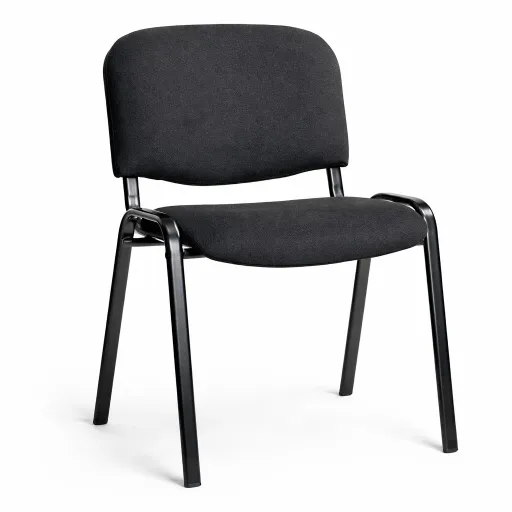 Silla de Oficina Para Visitante Madrid 4 Patas Negra – Apilable