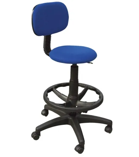 Silla Alta de Trabajo Con Ruedas y Reposapiés Multis Big Stitch