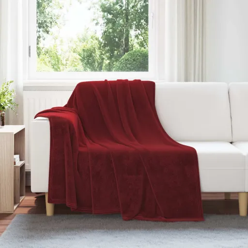 Mantitas de Sofá   Rojo Burdeos 150 x 200 cm Lana (6 pcs)