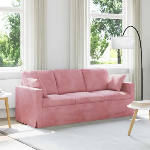 Sofá Rosa 198 x 78 x 80 cm Terciopelo