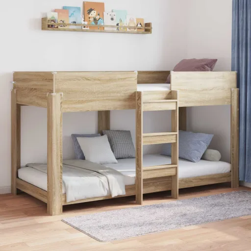 Cama Litera Para Niños Roble Sonoma 90 x 200 cm