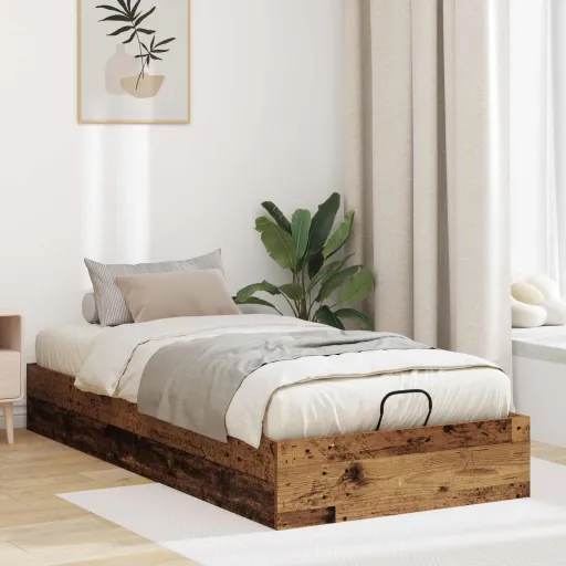 Estructura de Cama Ottoman Madera Vieja 193 x 120 x 25 cm