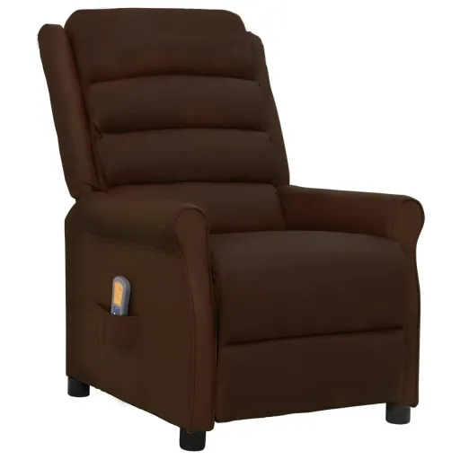 Sillón de Masaje Cuero Sintético Marrón