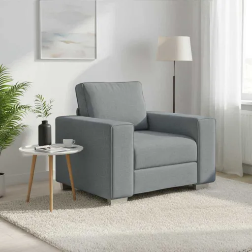 Sofá Gris Claro 100 x 80 x 82 cm Tela