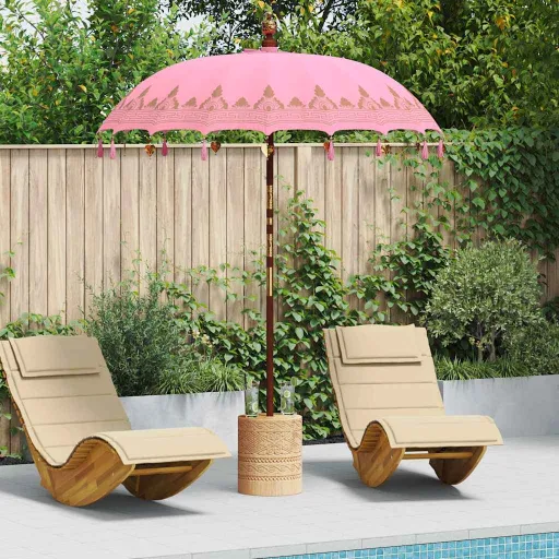 Parasol Balinés Rosa 185 x 185 x 260 cm Algodón