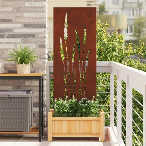 Pantalla de Privacidad Para Jardín Floral Oxidado 50 x 140 cm