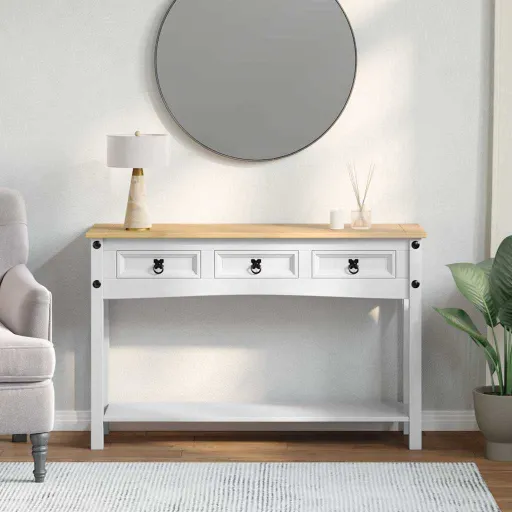 Mesa Auxiliar 114 x 34,5 x 73 cm Madera de Pino Macizo