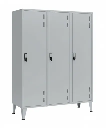 Taquillas Metálicas Para Industria Ropa Sucia y Limpia 1900x1350x500 mm – 3 Taquillas