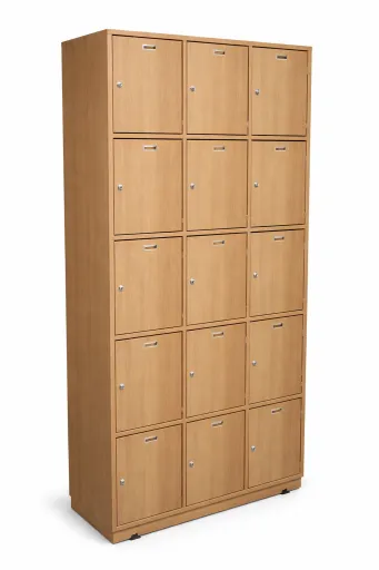 Taquillas Madera Triple Con 15 Puertas (1850x1000x440mm)