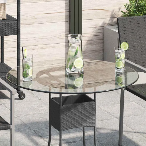 Tablero de Mesa de Cristal Templado Redondo 700 mm