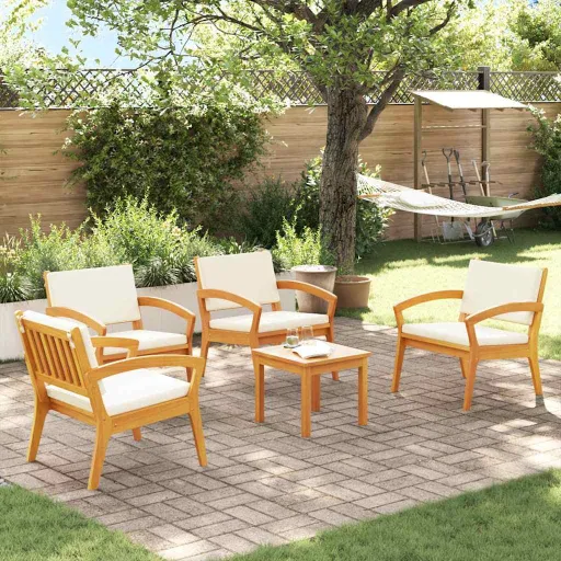 Conjunto Bistro Con Cojín   Marrón Poliéster (5 pcs)