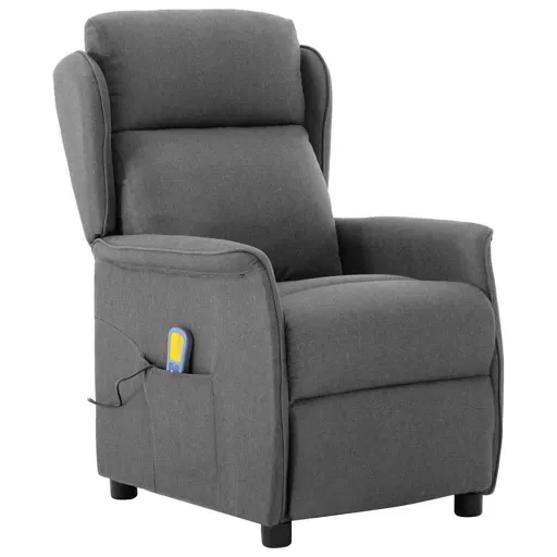 Silla de Masaje Gris Claro 93.5 x 67.5 x 101.5 cm Tela