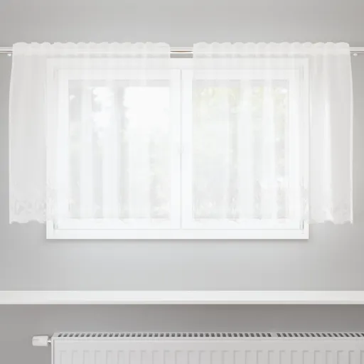 Cortina de Encaje Con Cortinas Floral 100 x 150 cm Poliéster