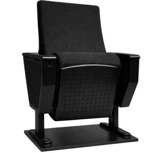 Silla Auditorio Elite Negra Con Pala Escritorio Confort Profesional Riva