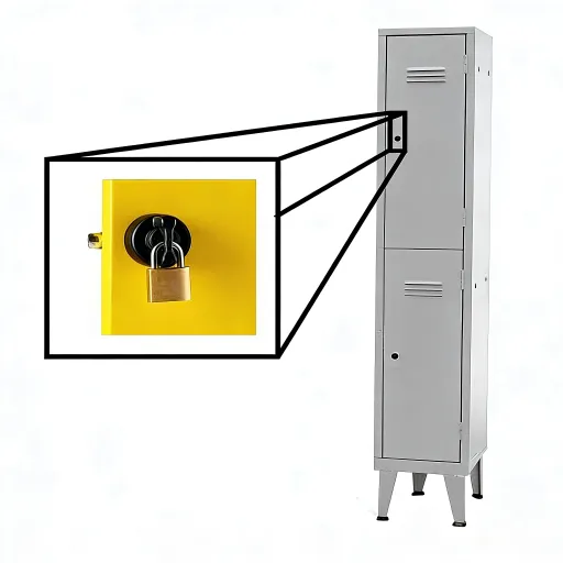 Taquillas Metálicas Simples Con 2 Puertas – 1900x300x500 mm Con Cerradura Para Candado