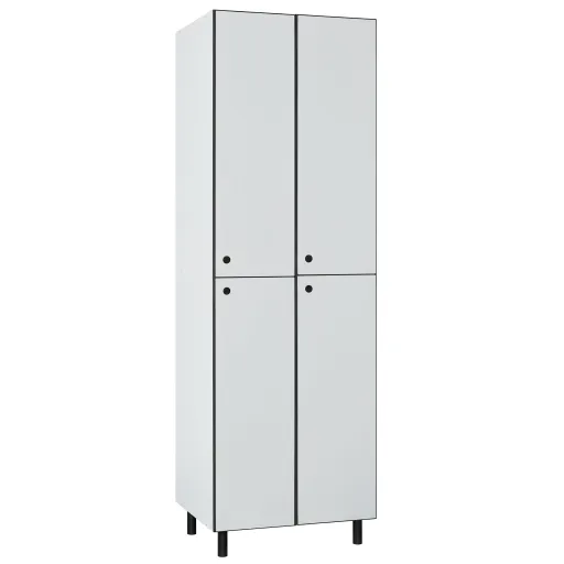 Taquillas Fenólicas Dobles Riva – 4 Puertas, 1900x600x500mm