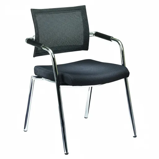 Silla de Oficina de Visita 4 Patas Con Brazos Suiza