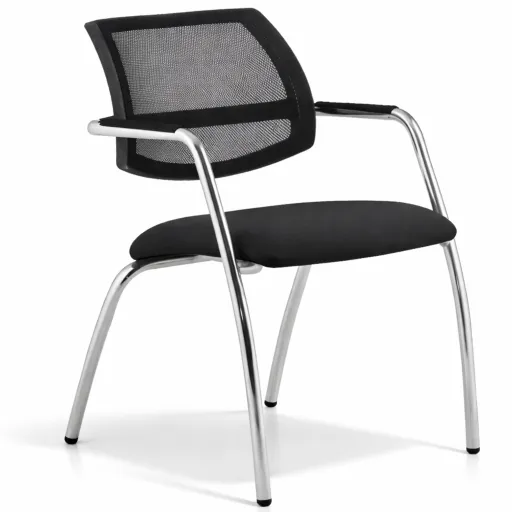 Silla de Oficina de Visita 4 Patas Con Brazos Rusia