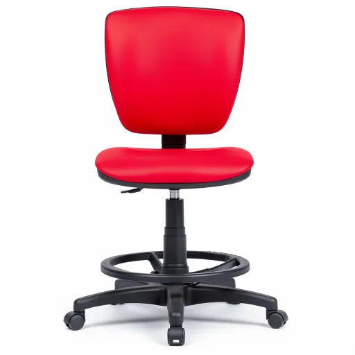 La Silla Alta De Trabajo Con Ruedas Y Reposapiés Vip