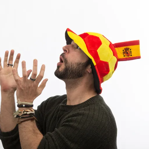 Gorro Balón de Fútbol Con Bandera de España en Relieve Th3 Party