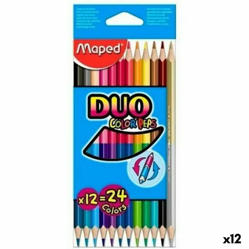 Lápices de Colores Maped Duo Color' Peps	 Multicolor Doble Punta 12 Piezas (12 Unidades)