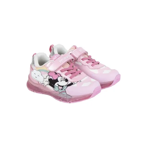 Zapatillas Deportivas Con LED Minnie Mouse Rosa
