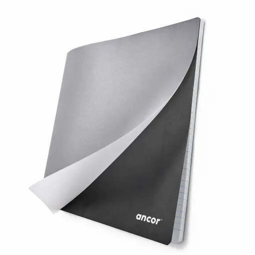 Cuaderno Tapa Negra A4 Rayado Con Cubierta Plástica 80 Hojas 60GR – Ancor
