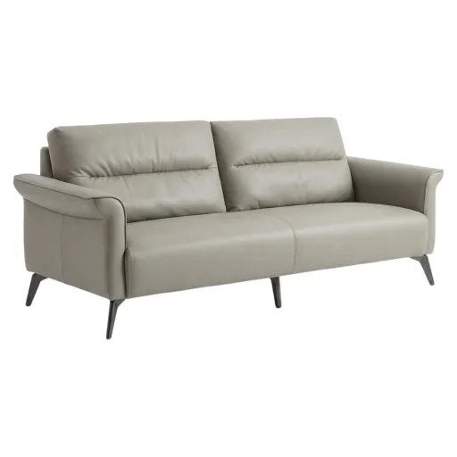 Sofá 2 Plazas BusinessLine Gris en Semi-Piel Con Estructura Resistente