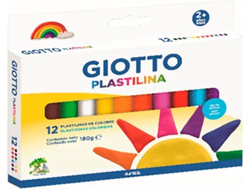Plastilina Giotto Colores Clasicos Caja de 12 Unidades Colores Surtidos