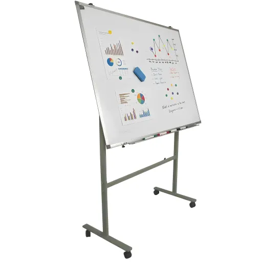 Pizarra Blanca 90x120cm Cerámica Con Soporte Móvil – Máxima Durabilidad