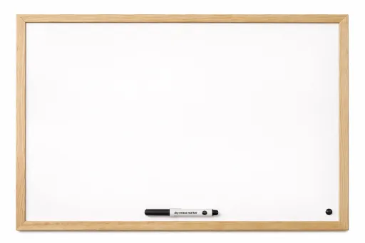 Pizarra Blanca Budget Magnética Con Marco de Pino 30x40cm