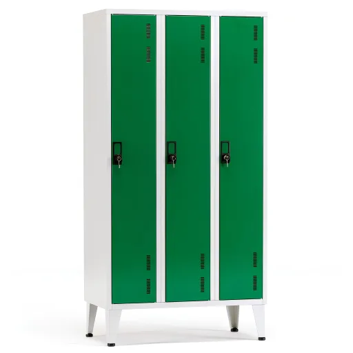 Taquillas Metálicas de Color Triples Con 3 Puertas – 1700x900x500 mm