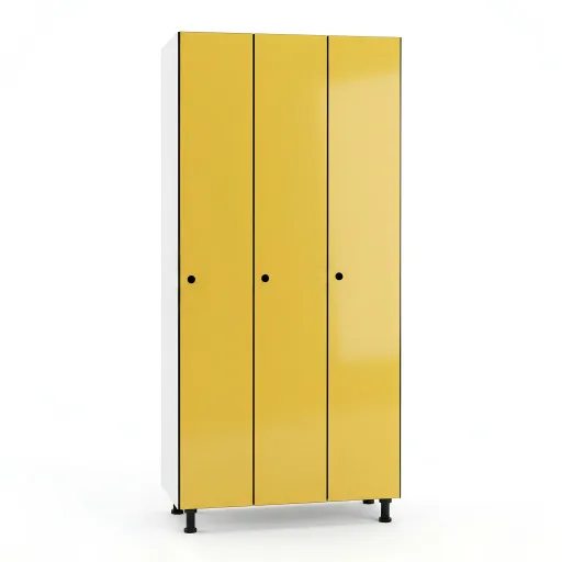 Taquilla Fenólica Triple Con 3 Puertas – 1900x900x500 mm