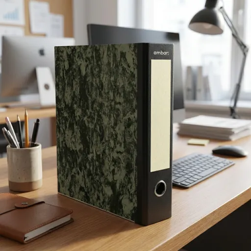 Carpeta Archivo Tela Ámbar 60mm Resistente Para Organización Eficiente