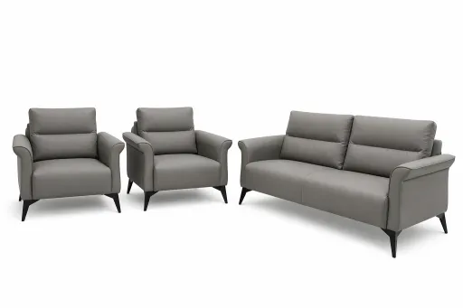 Conjunto Sofás Veridiana Piel Premium Máximo Confort Duradero