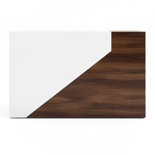 Mostrador de Recepción 5 1600x721x1100mm: Estilo Arquitectónico en Capas