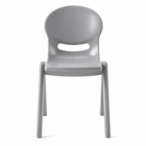 Silla Flex 45cm PP Gris – Ergonomía Apilable y Alta Resistencia